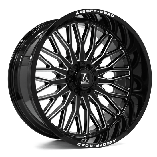 AXE WHEELS KRATOS 5x127 24x12 -44 Gloss Black Milled