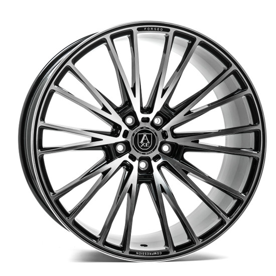 AXE WHEELS CF2 5x115 22x9 +25 Black And Polished Face
