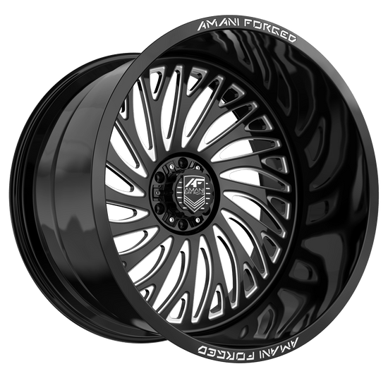 Amani Vamos-R blank 8x 22x12 -44 Gloss Black & Milled