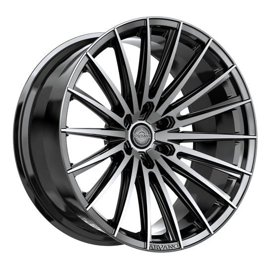 Arvano ART-2 6x135 20x9 +12 Gloss Black & Brushed Double Dark Tint