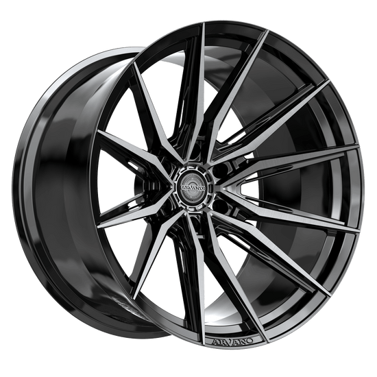 Arvano ART-3 6x135 22x9.5 +18 Gloss Black & Brushed Double Dark Tint