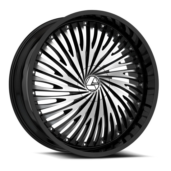 Azara AZA-526 blank 5x/6x 22x9.5 +15 Gloss Black & Machined