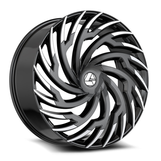 Azara AZA-536 blank 5x/6x 24x9 +15 Gloss Black & Machined