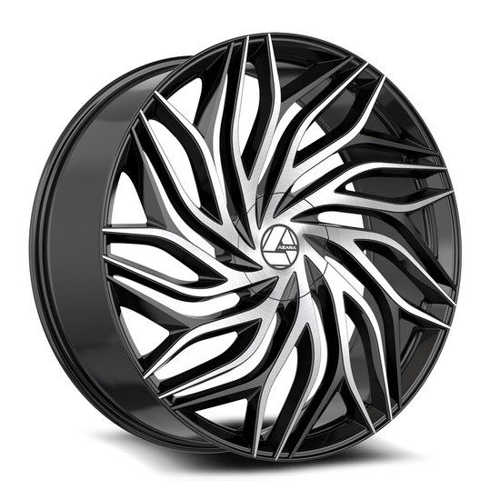 Azara AZA-537 blank 5x/6x 28x9.5 +15 Gloss Black & Machined