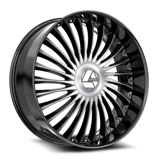 Azara AZX-103 blank 5x 22x9.5 +15 Gloss Black & Machined