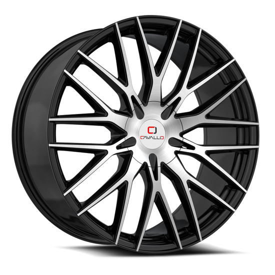 Cavallo CLV-45 blank 5x/6x 24x9 +18 Gloss Black & Machined