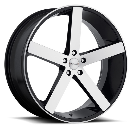 Cavallo CLV-5 blank 5x 24x9 +35 Gloss Black & Machined