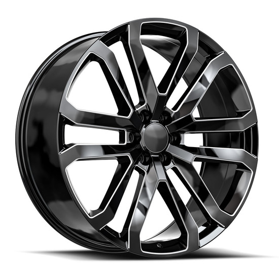 O.E. Revolution D-37 6x139.7 24x10 +31 Gloss Black & Milled