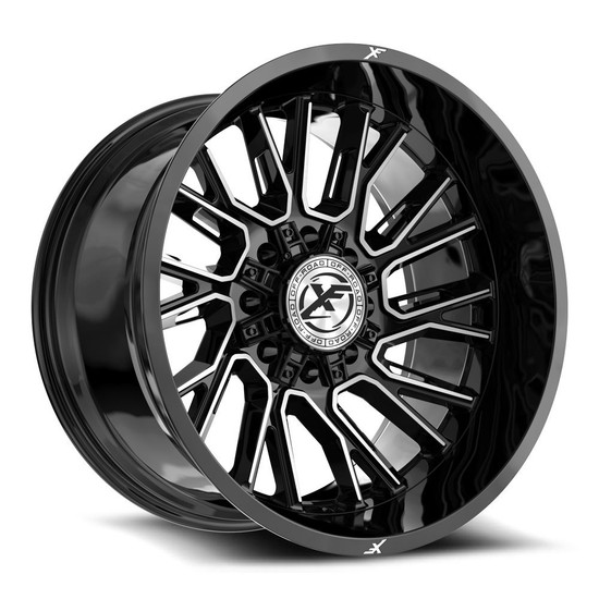 XF Off-Road XF-230 blank 8x 20x10 -24 Gloss Black & Machined