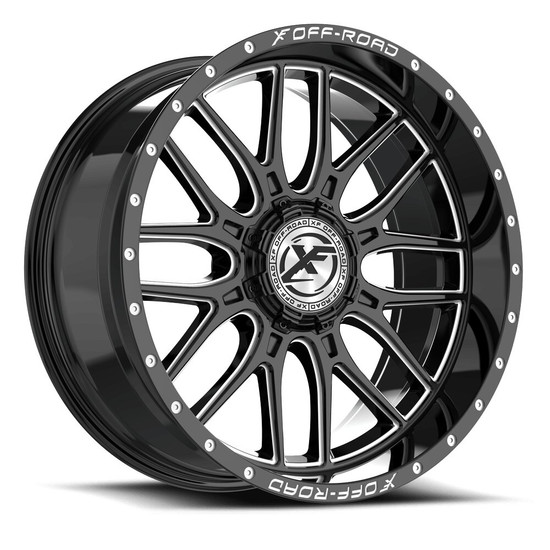 XF Off-Road XF-244 blank 5x/6x 20x9 +0 Gloss Black & Milled