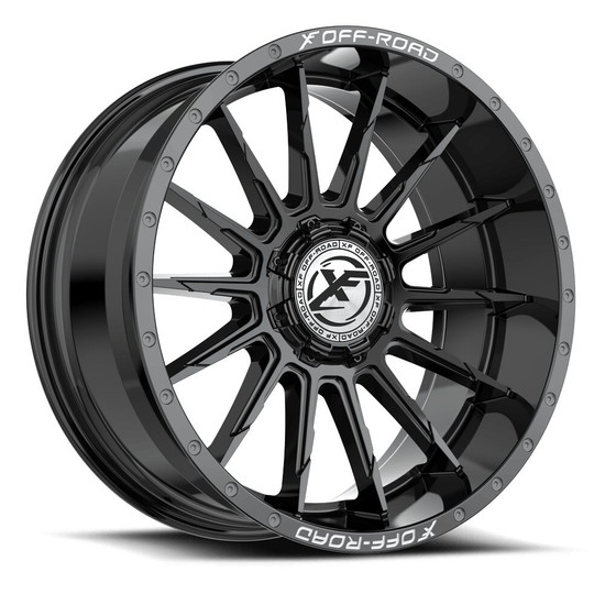 XF Off-Road XF-247 blank 5x/6x 20x9 +0 Gloss Black & Milled Lettering