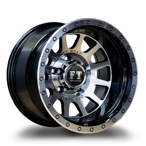 FULL THROTTLE FT5092 5x120.65 15x10 -44 Glass Black /machine Face