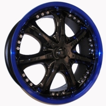G - LINE ALLOYS G552 4x108 18x7.5 +40 Blue Lip / Black