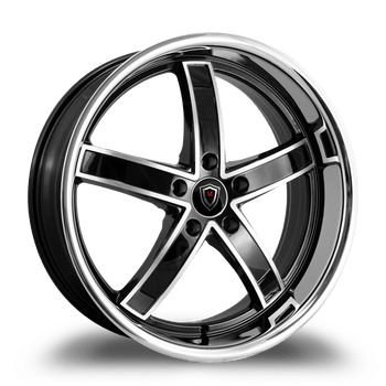 MARQUEE WHEELS M5330A 5x120 20x10.5 +15 Black Polish