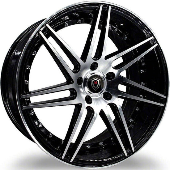 MARQUEE WHEELS MR3266 5x114.3 20x9 +35 Gloss Black/machine Face