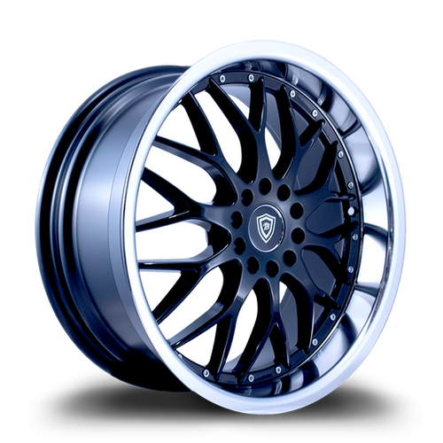 WHITE DIAMOND W503 10x110 18x8 +35 Gloss Black Machine Lip