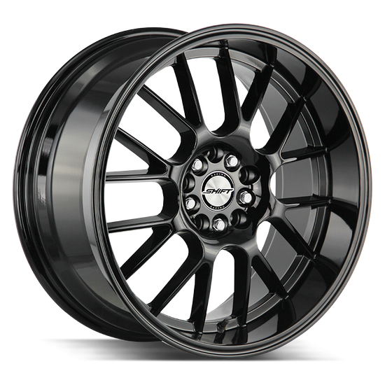 Shift CRANK 4x100 / 4x114.3 17x7.5 30MM Black Polished Lip