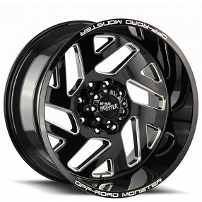 Off Road Monster M19 blank / n/a 22x12 NEG 44MM Flat Black Milled