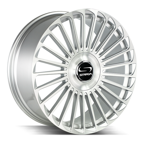 Strada MARTELLO 5x114.3 / 5x120 20x8.5 30MM Brushed Face Silver