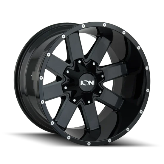 ION TYPE 141 GLOSS BLACK/MILLED SPOKES 17x9 -114 .3/5-127 -12mm 87mm
