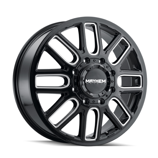 MAYHEM COGENT DUALLY (8107D) GLOSS BLACK MILLED 22x8 -210 115mm 154.2mm