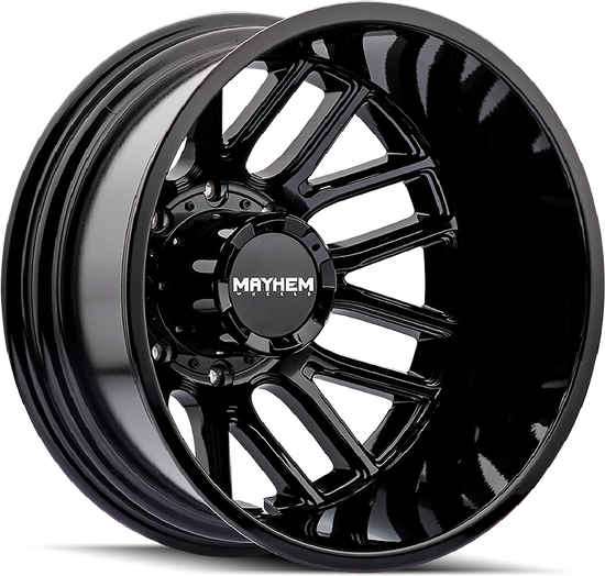 MAYHEM COGENT DUALLY (8107D) GLOSS BLACK 20x8 -165 .1 115mm 121.3mm