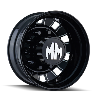 MAYHEM BIGRIG 8180 REAR BLACK/MILLED SPOKES 24.5x8 -285 .75 168mm 220.1mm