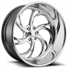 US Mag 2PC KOMPRESSOR 6 6x139.7 24x9 +1 Brushed Face W/ Polished Lip