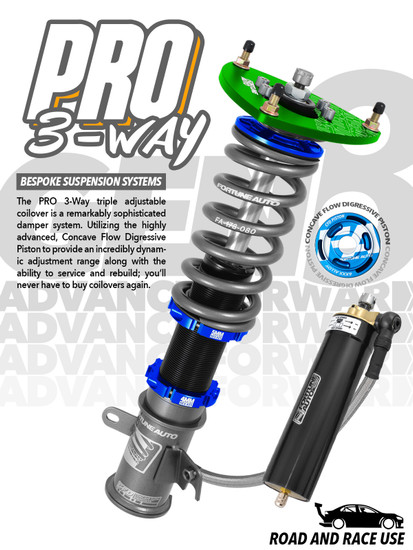 Fortune Auto Dreadnought Pro 3 Way Coilovers - 1999 - 2006 BMW 3 Series RWD (E46) (Separate Style Rear)