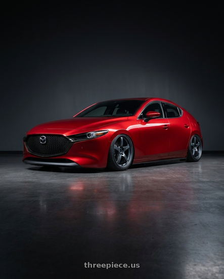 2021 Mazda3 5D on Gram Lights 57CR wheels - visualization by THREEPIECE.US