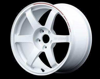 Volk Racing TE37 SAGA S-PLUS TIME ATTACK 5x114.3 18x10.5+16 Dash White / Redot
