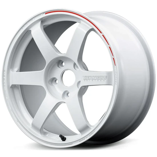 Volk Racing TE37 SAGA S-PLUS TIME ATTACK 5x114.3 17x7.5+45 Dash White / Redot
