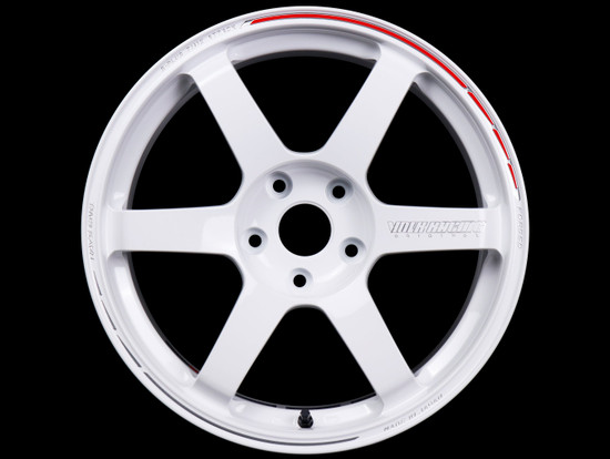 Volk Racing TE37 SAGA S-PLUS TIME ATTACK 5x114.3 18x9.5+39 Dash White / Redot