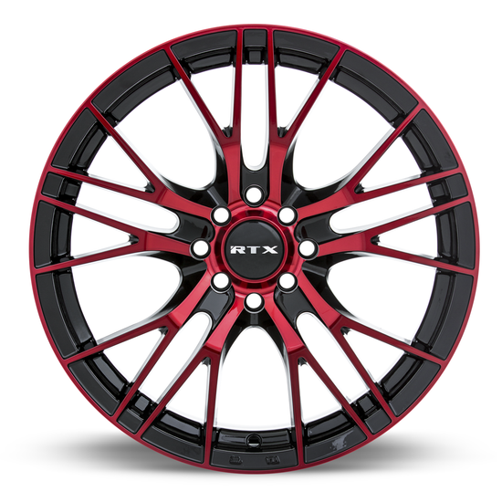 RTX Vertex 5x114.3 17x7.5 +40 Black Machined Red