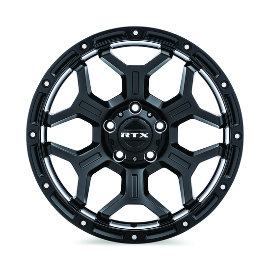 RTX Goliath 6x135 20x9 +0 Satin Black With Milled Rivets