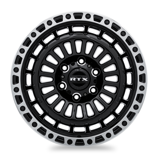 RTX Moab 5x127 17x9 -15 Gloss Black Machined Lip
