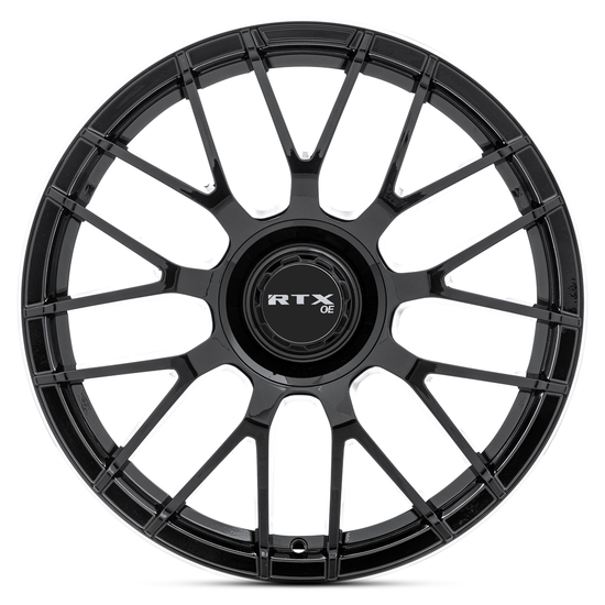 RTX MB01 5x112 20x8.5 +38 Gloss Black With Machined Lip