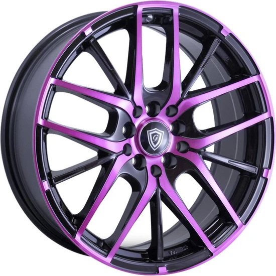 G - LINE ALLOYS G0029 4x100 17x7.5 +35 Pink Face/ Black