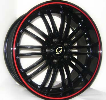 G - LINE ALLOYS G820 5x100 18x8 +38 Red Line / Black