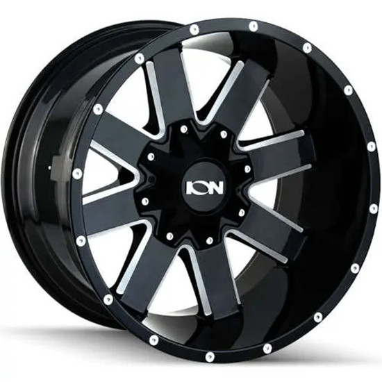 ION 141 141 GLOSS BLACK MILLED SPOKES 18x9 -165 .1 18mm 130.8mm
