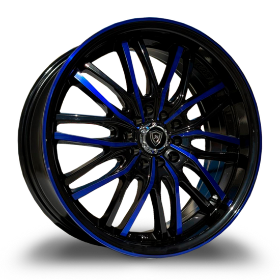 WHITE DIAMOND W3108 10x100 17x7.5 +35 Gloss Black/blue Face