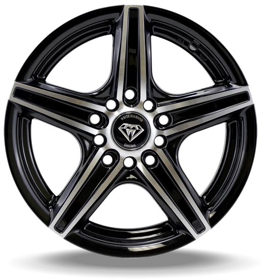 WHITE DIAMOND W3143 5x100 17x7 +35 Black / Machined
