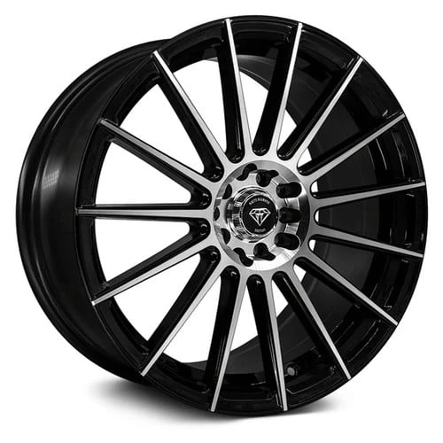 WHITE DIAMOND W3193 10x100 18x8 +35 Gloss Black/machine Face