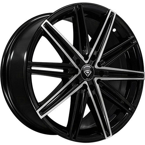WHITE DIAMOND W3250 10x100 17x7.5 +35 Black / Machined