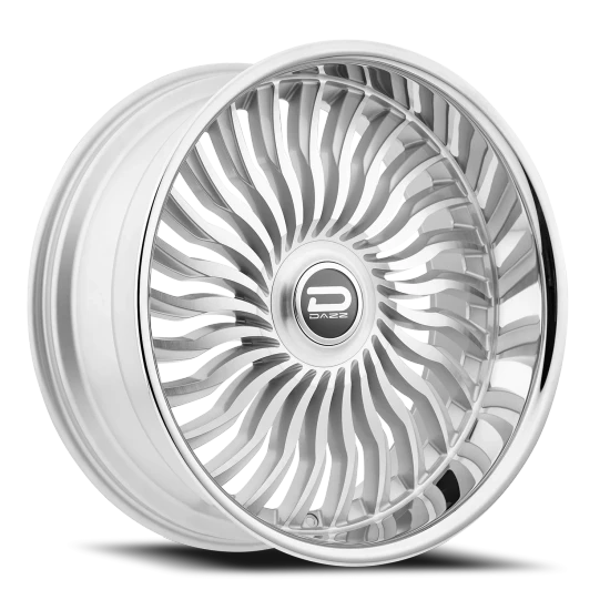 Dazz Snatch 5x120.65 24x10 +0 Gloss Silver Brushed-chrome Stainless Steel Lip