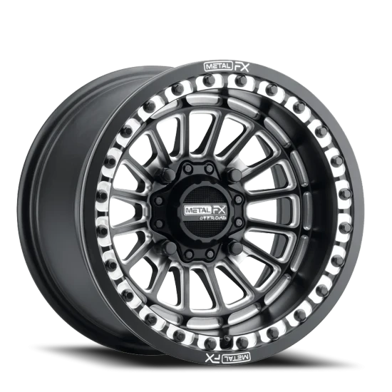 Metal-FX Delta Beadlock UTV 4x136.5 15x10 +0 Satin Black Contrast Cut