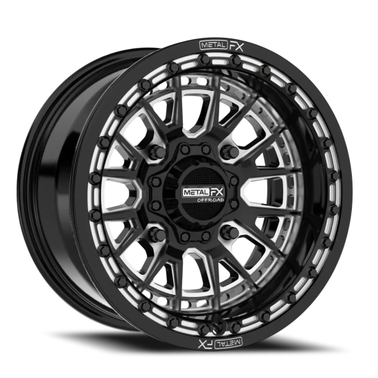 Metal-FX Slayer UTV 4x136.5 15x8 +0 Gloss Black Contrast Cut