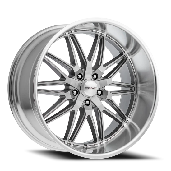 Corsart Alcatraz 5x127 22x10.5 +0 Gloss Brushed Diamond Cut Lip