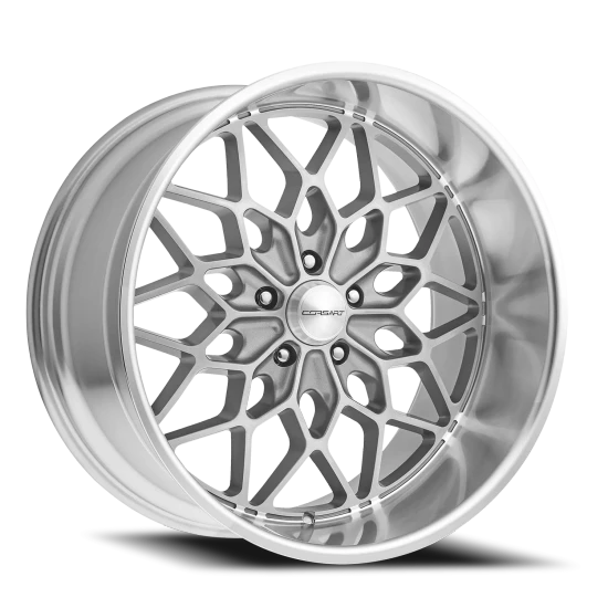 Corsart Gunner 5x127 20x8.5 +6 Gloss Brushed Diamond Cut Lip