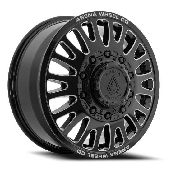 Arena Dually Sultan 10x225 20x8.25 +100 Gloss Black Milled